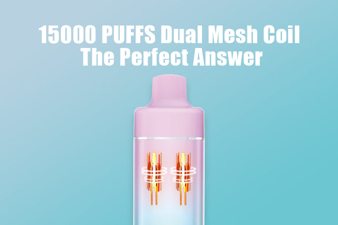 Dual Mesh Coil 15000 Puffs Disposable, The Most Rich Vapor Vape Device
