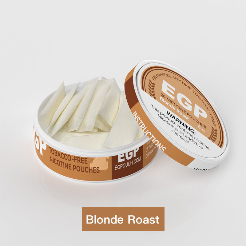 EGP Blonde Roast Nicotine pouches Dry All White Normal Mini - joymytech