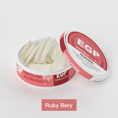 EGP Ruby Berry Nicotine Pouches Dry All White Normal Mini - joymytech