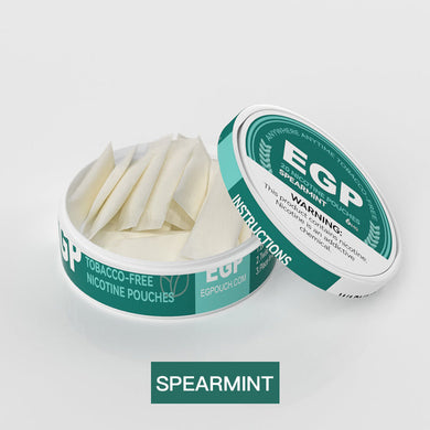EGP Spearmint Nicotine Pouches Dry All White Normal Mini - joymytech